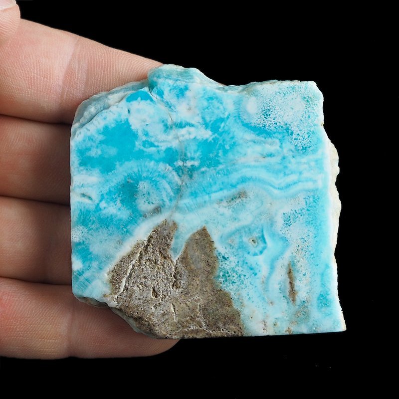 ARAGONIT KARAIBSKI, ARAGONIT NIEBIESKI - POLEROWANA PŁYTKA - 60 mm - PAKISTAN