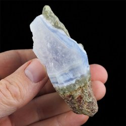 CHALCEDON BŁĘKITNY (AGAT NIEBIESKI), KRYSZTAŁ GÓRSKI - 80 mm - MALAWI