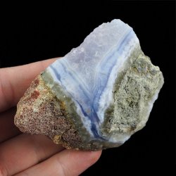 CHALCEDON BŁĘKITNY (AGAT NIEBIESKI), KRYSZTAŁ GÓRSKI - 80 mm - MALAWI