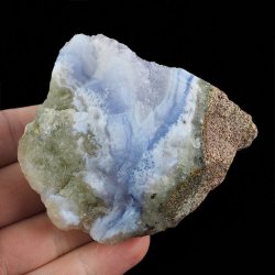 CHALCEDON BŁĘKITNY (AGAT NIEBIESKI), KRYSZTAŁ GÓRSKI - 80 mm - MALAWI