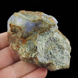 CHALCEDON BŁĘKITNY (AGAT NIEBIESKI), KRYSZTAŁ GÓRSKI - 81 mm - MALAWI