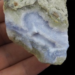 CHALCEDON NIEBIESKI (BŁĘKITNY), AGAT NIEBIESKI - GEODA - 73 mm - MALAWI