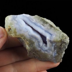 CHALCEDON NIEBIESKI (BŁĘKITNY), AGAT NIEBIESKI - GEODA - 73 mm - MALAWI