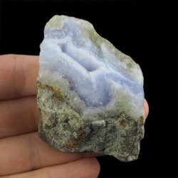 CHALCEDON NIEBIESKI (BŁĘKITNY), AGAT NIEBIESKI - GEODA - 73 mm - MALAWI