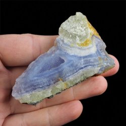 CHALCEDON NIEBIESKI (BŁĘKITNY), AGAT NIEBIESKI - GEODA - 71 mm - MALAWI