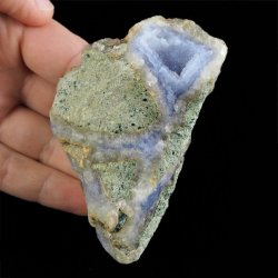 CHALCEDON NIEBIESKI (BŁĘKITNY), AGAT NIEBIESKI - GEODA - 93 mm - MALAWI
