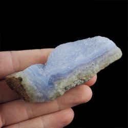 CHALCEDON NIEBIESKI (BŁĘKITNY), AGAT NIEBIESKI - 85 mm - MALAWI