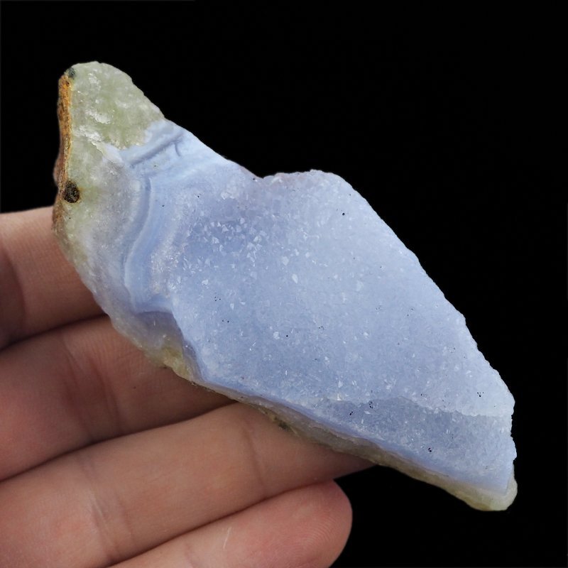 CHALCEDON NIEBIESKI (BŁĘKITNY), AGAT NIEBIESKI - 85 mm - MALAWI