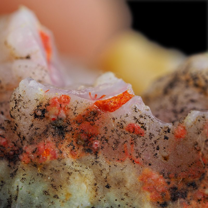 REALGAR, AURYPIGMENT, CHALCEDON - 71 mm - INDONEZJA