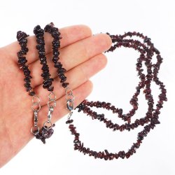 GRANAT - NASZYJNIK Z ZAPIĘCIEM - 45cm