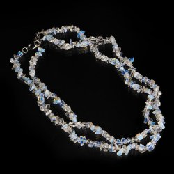 OPAL SYNTETYCZNY - NASZYJNIK Z ZAPIĘCIEM - 45cm