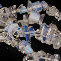 OPAL SYNTETYCZNY - NASZYJNIK Z ZAPIĘCIEM - 45cm
