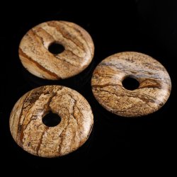 JASPIS KRAJOBRAZOWY - WISIOREK TYPU DONUT - 40mm