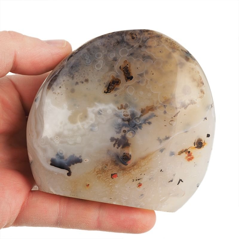 CHALCEDON Z DENDRYTAMI - DEKORACYJNA FORMA 89 mm - MADAGASKAR