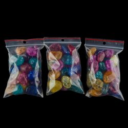 KRYSZTAŁ GÓRSKI - KWARC LODOWY BARWIONY - ZESTAW OTOCZAKÓW 150 g