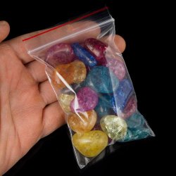 KRYSZTAŁ GÓRSKI - KWARC LODOWY BARWIONY - ZESTAW OTOCZAKÓW 150 g