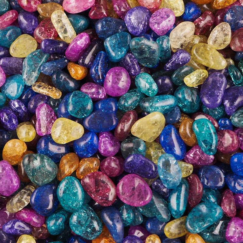 KRYSZTAŁ GÓRSKI - KWARC LODOWY BARWIONY - ZESTAW OTOCZAKÓW 150 g