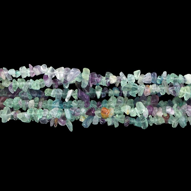 FLUORYT - NASZYJNIK Z NATURALNYCH KAMIENI - 80-85 cm