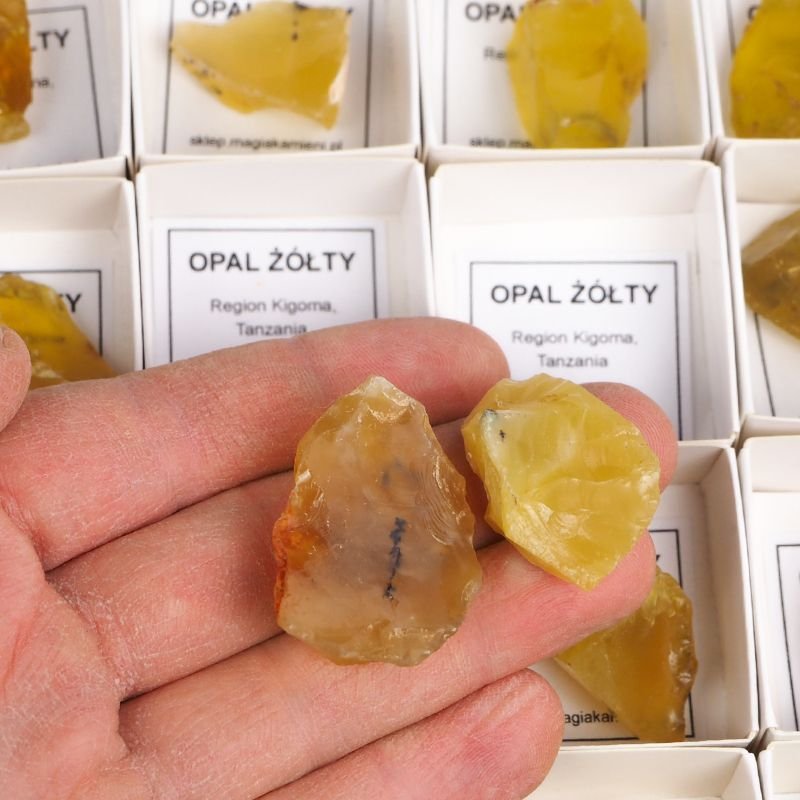 OPAL ŻÓŁTY - BRYŁKA 22-37 cm - TANZANIA