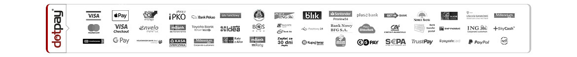 Baner przedstawiający ikonki możliwych form płatności w systemie Dotpay